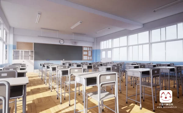 高质量学校教室场景模型