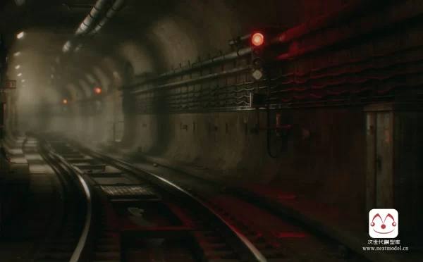 纽约城市地铁隧道模型包