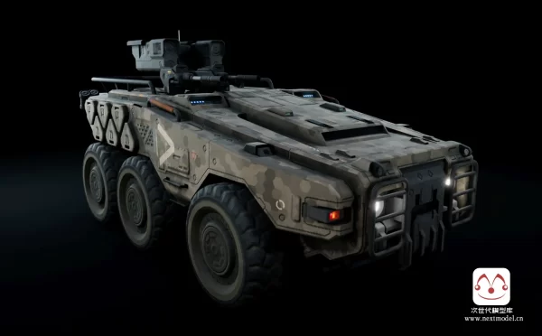 科幻武装装甲战斗运兵车3d模型