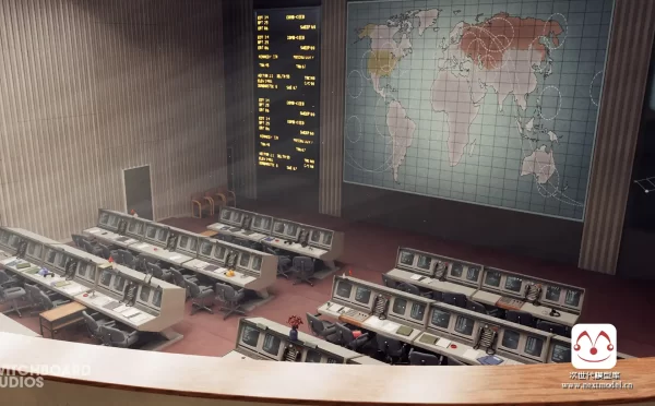 AAA级前苏联航天发射地面控制指挥中心室内场景