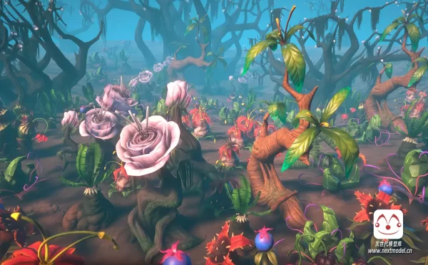 奇幻游戏场景环境植物花草3d模型第3包