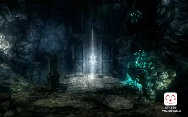 奇幻游戏恐怖地下世界洞穴环境场景模型