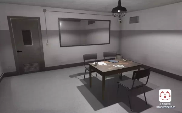 警局审讯室游戏室内场景模型