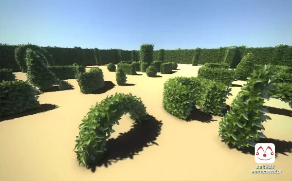 模块化迷宫园林植物景观模型
