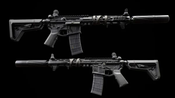 AR-15 SLR高精度游戏模型制作流程