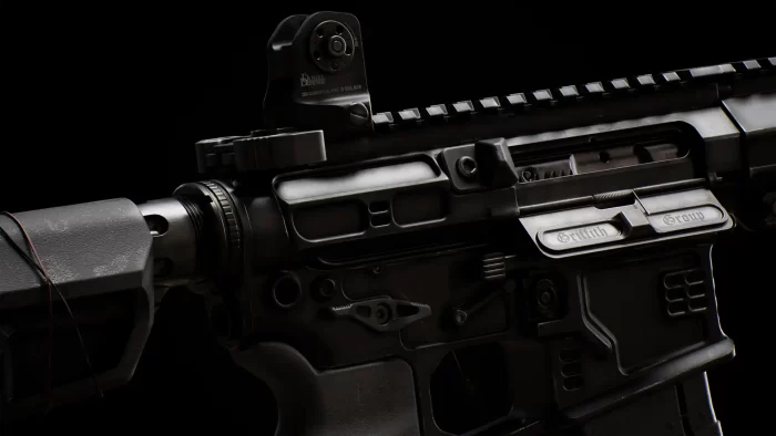 AR-15 SLR高精度游戏模型制作流程次世代模型库