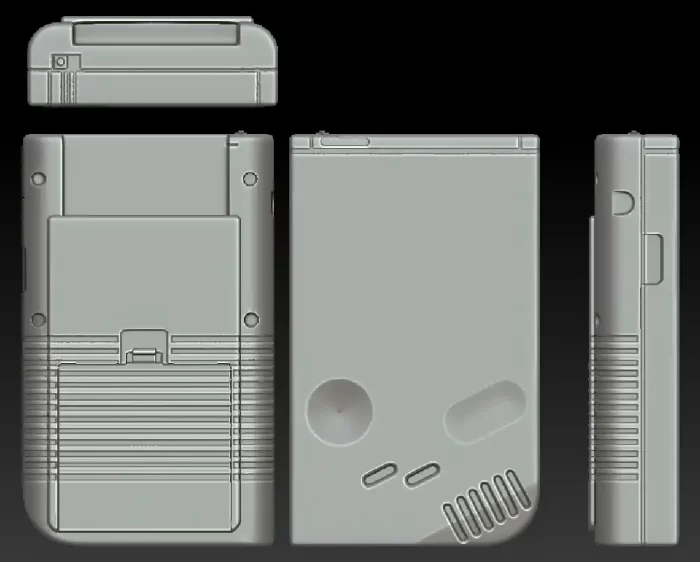 从零开始：使用Blender和Substance Painter创建逼真Game Boy模型次世代模型库