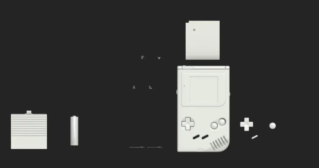 从零开始：使用Blender和Substance Painter创建逼真Game Boy模型次世代模型库