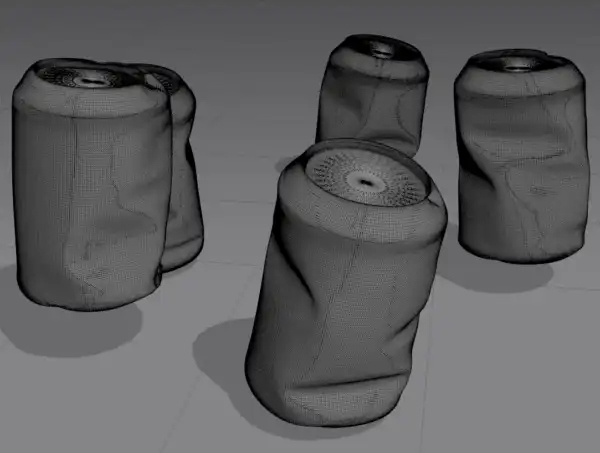 废土风易拉罐手雷3D模型创作流程次世代模型库