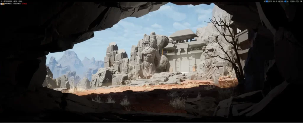 揭秘如何使用UE5创作中国风沙漠建筑奇景-次世代模型库