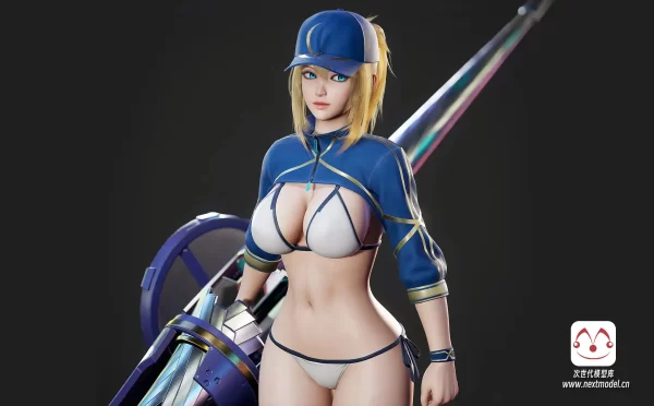 Mysterious Heroine XX-神秘女英雄游戏角色3D模型