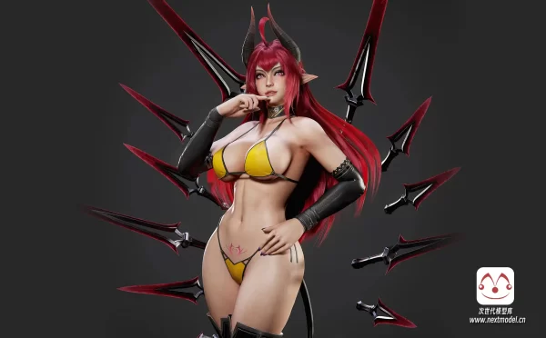 Daemon Girl-恶魔女孩游戏角色3D模型
