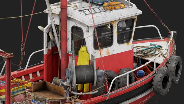 《玛莉-路易丝号》老式渔船3D模型制作全流程