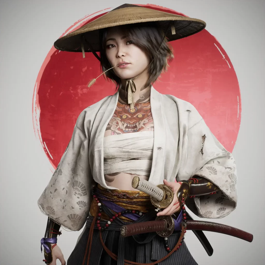 揭秘在UE5中创建女武士游戏角色创作的全过程次世代模型库