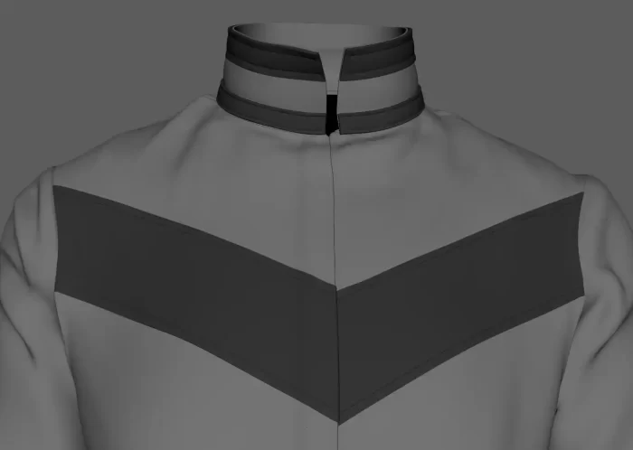 在Maya中Quad Draw Tool制作的百合子衣服模型