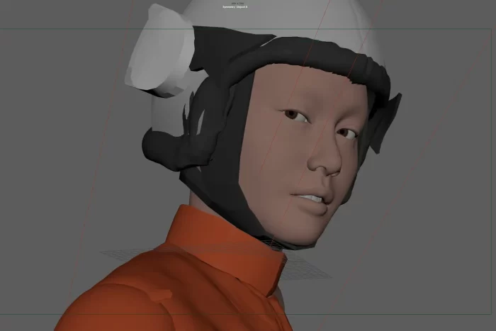 在Maya中创建的百合子形象基础模型