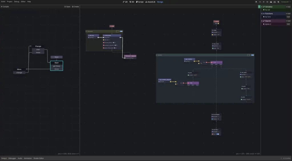 Godot开源可视化脚本工具Hengo