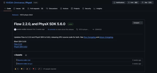 NVIDIA宣布PhysX与Flow全面开源