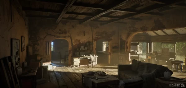 致敬《最后生还者》！UE5 打造超写实废弃房屋3D 场景作品