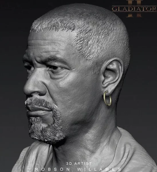 ZBrush极致雕刻《角斗士2》丹泽尔·华盛顿3D模型