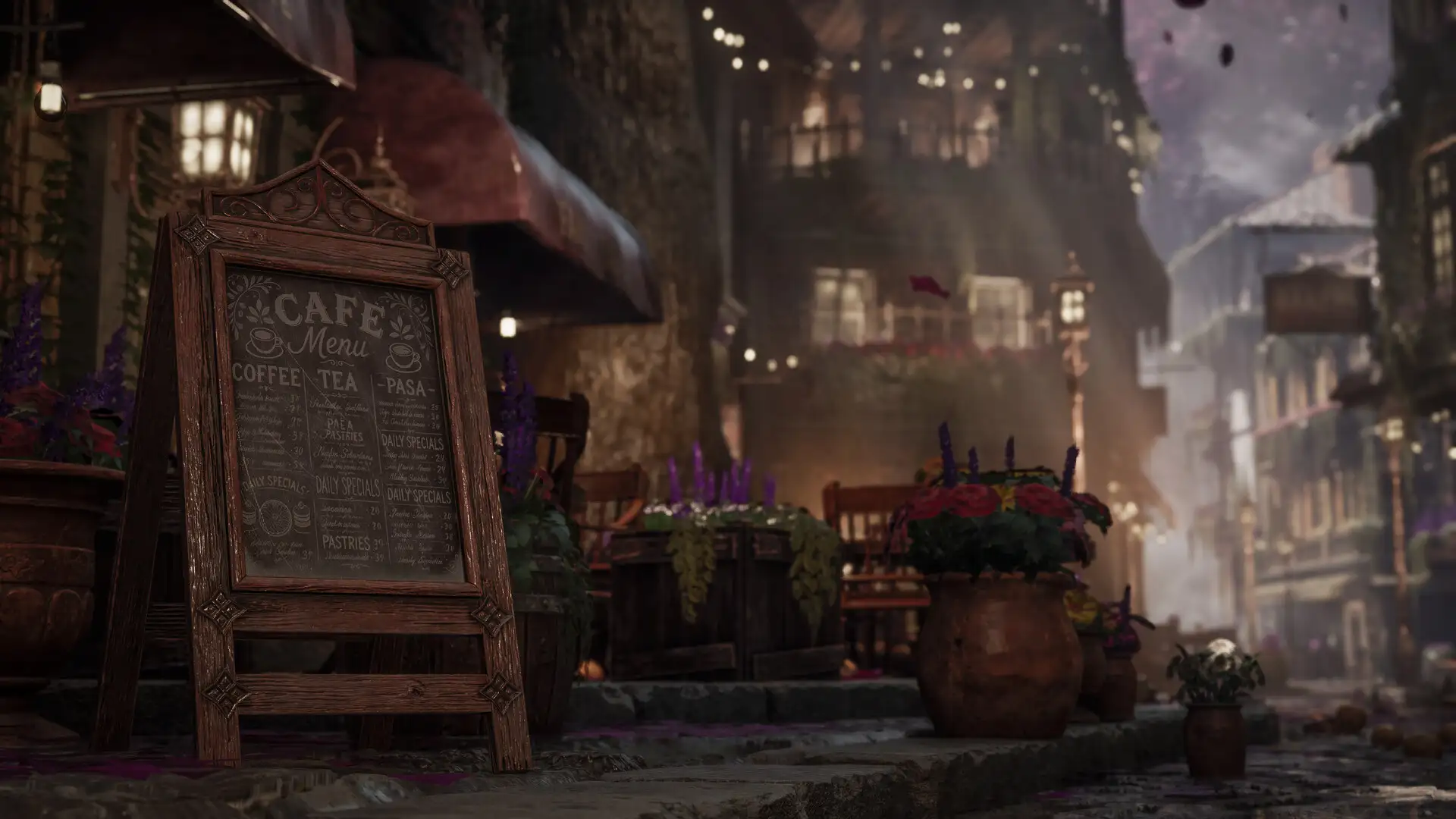 奇幻风格街道建筑场景