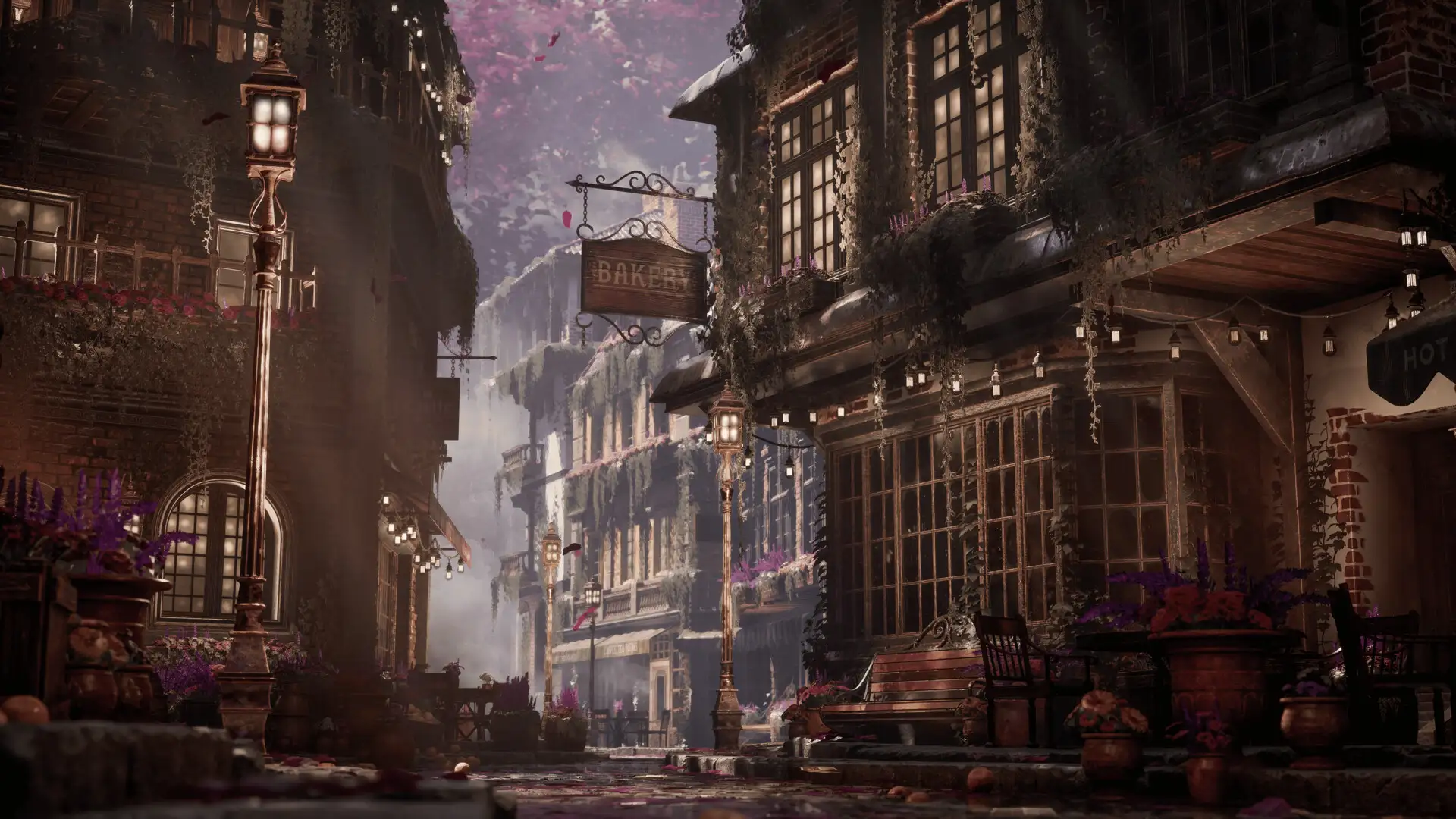 奇幻风格街道建筑场景