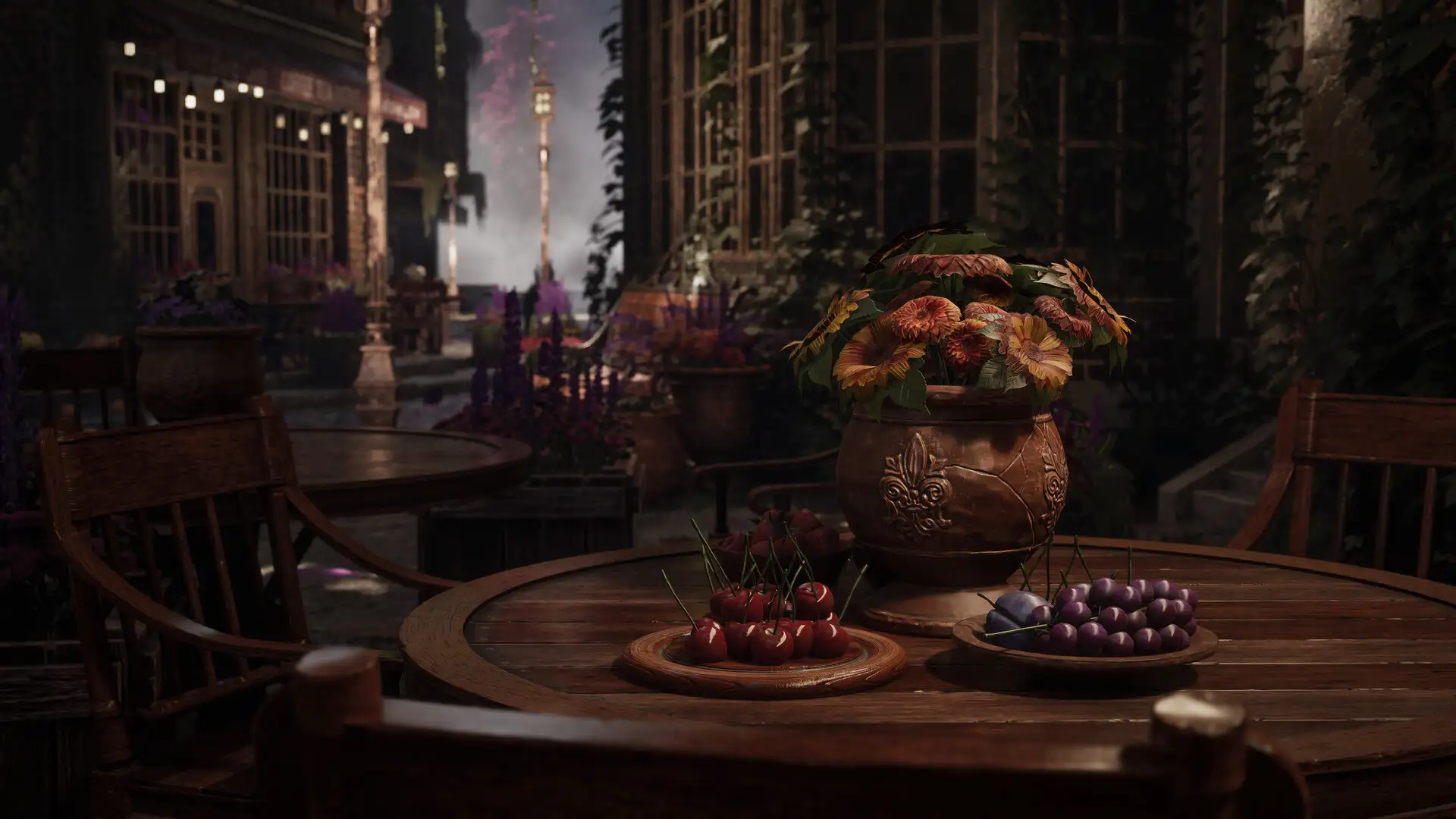 奇幻风格街道建筑场景