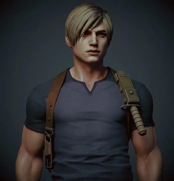 使用ZBrush与Marmoset Toolbag打造的《生化危机》角色Leon S. Kennedy