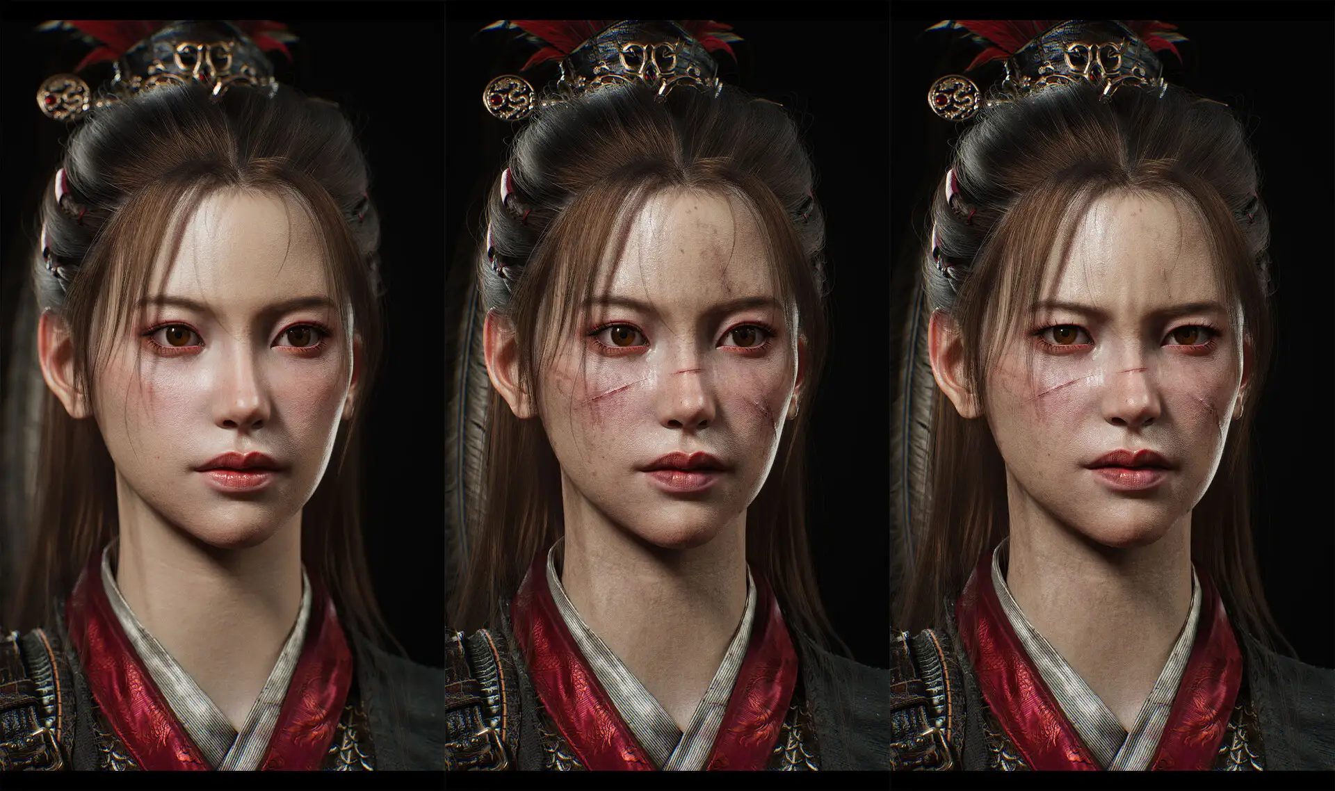 【国风惊艳】3D艺术家还原传奇女将穆桂英，细节美哭！-次世代模型库