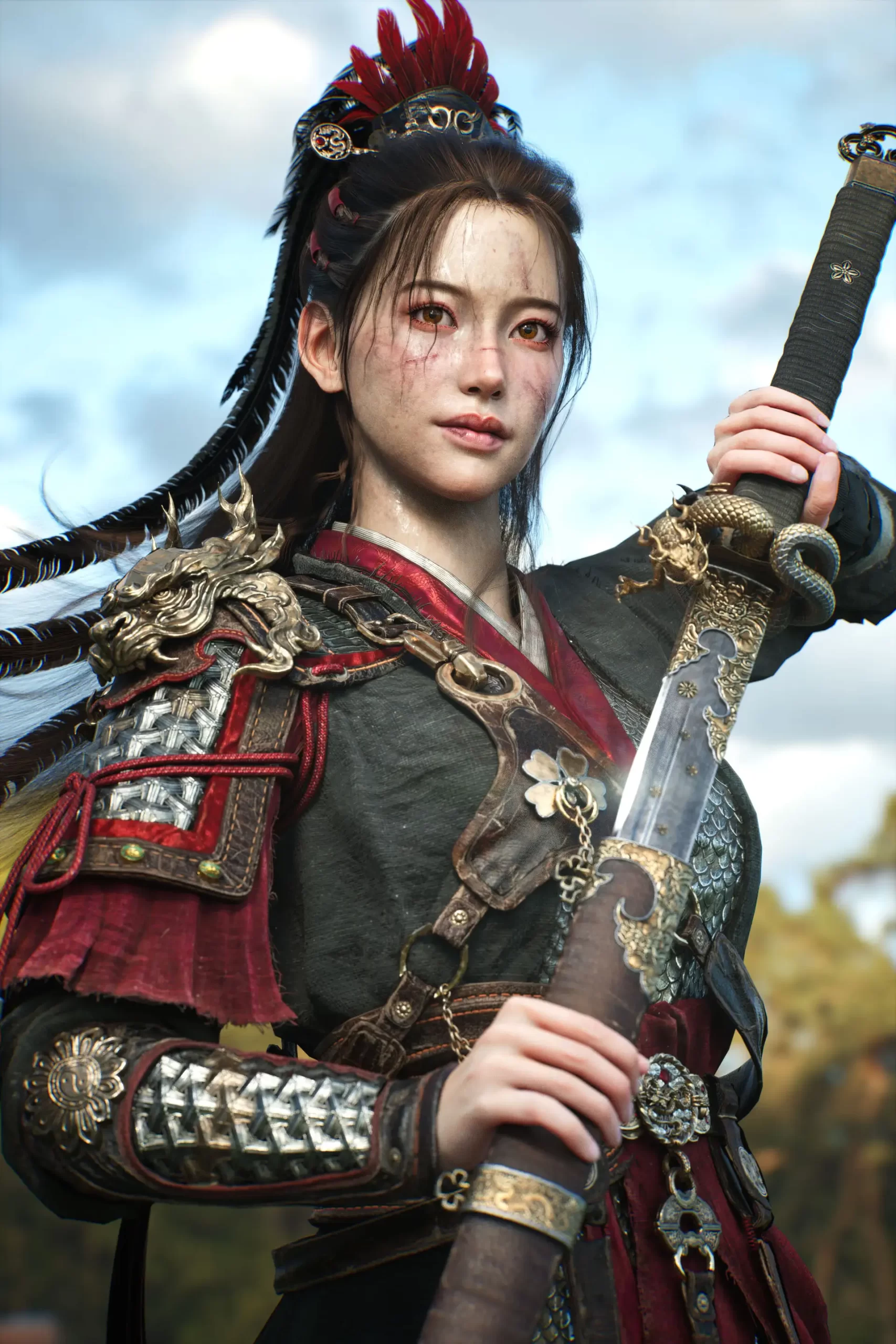 【国风惊艳】3D艺术家还原传奇女将穆桂英，细节美哭！-次世代模型库