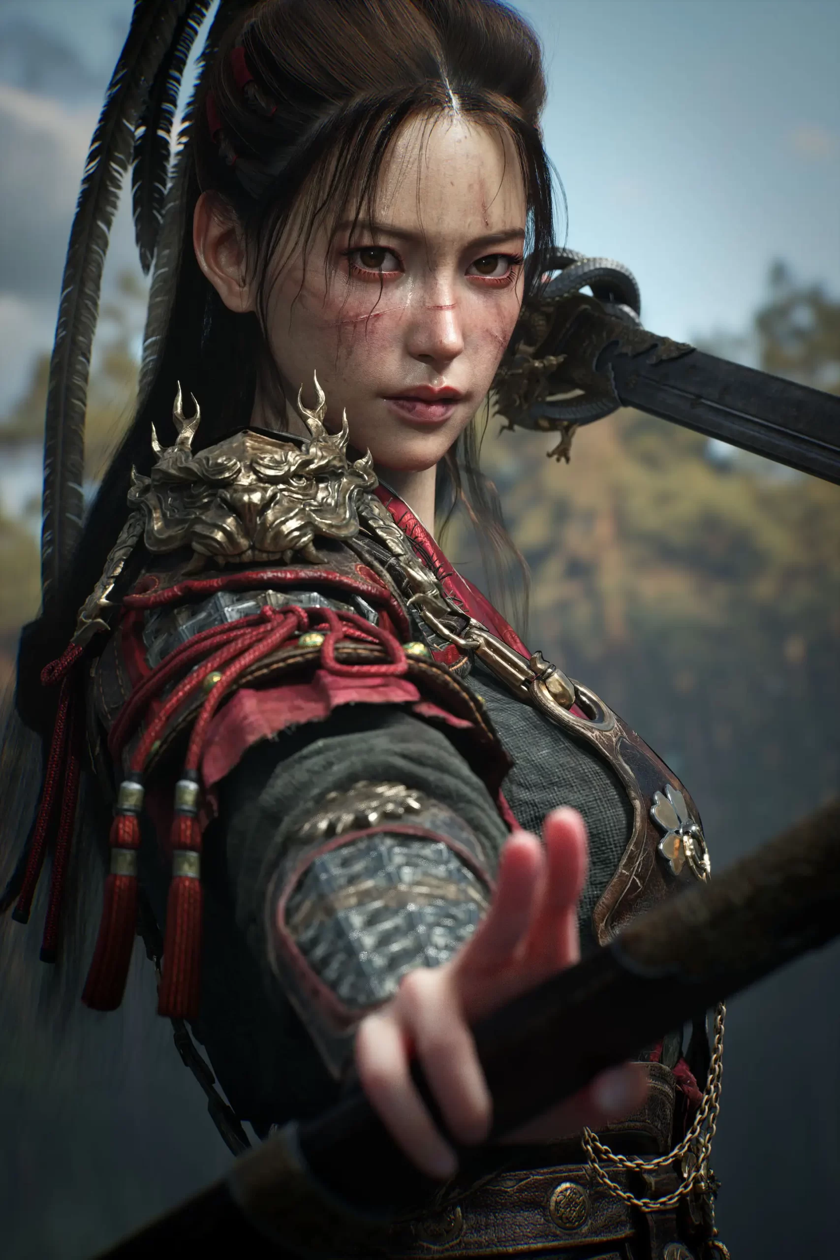 【国风惊艳】3D艺术家还原传奇女将穆桂英，细节美哭！-次世代模型库