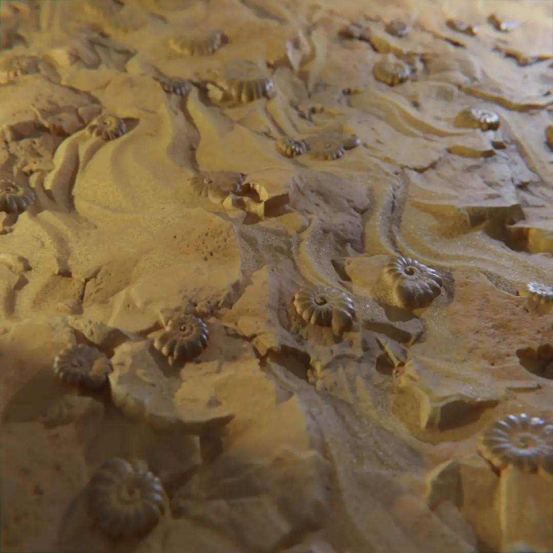 如何用Material Maker 1.4 制作沙地化石材质​​-次世代模型库