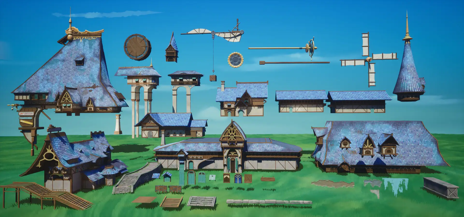 迪士尼童话画风！快来看看艺术家使用ZBrush与虚幻5打造的风格化场景-次世代模型库