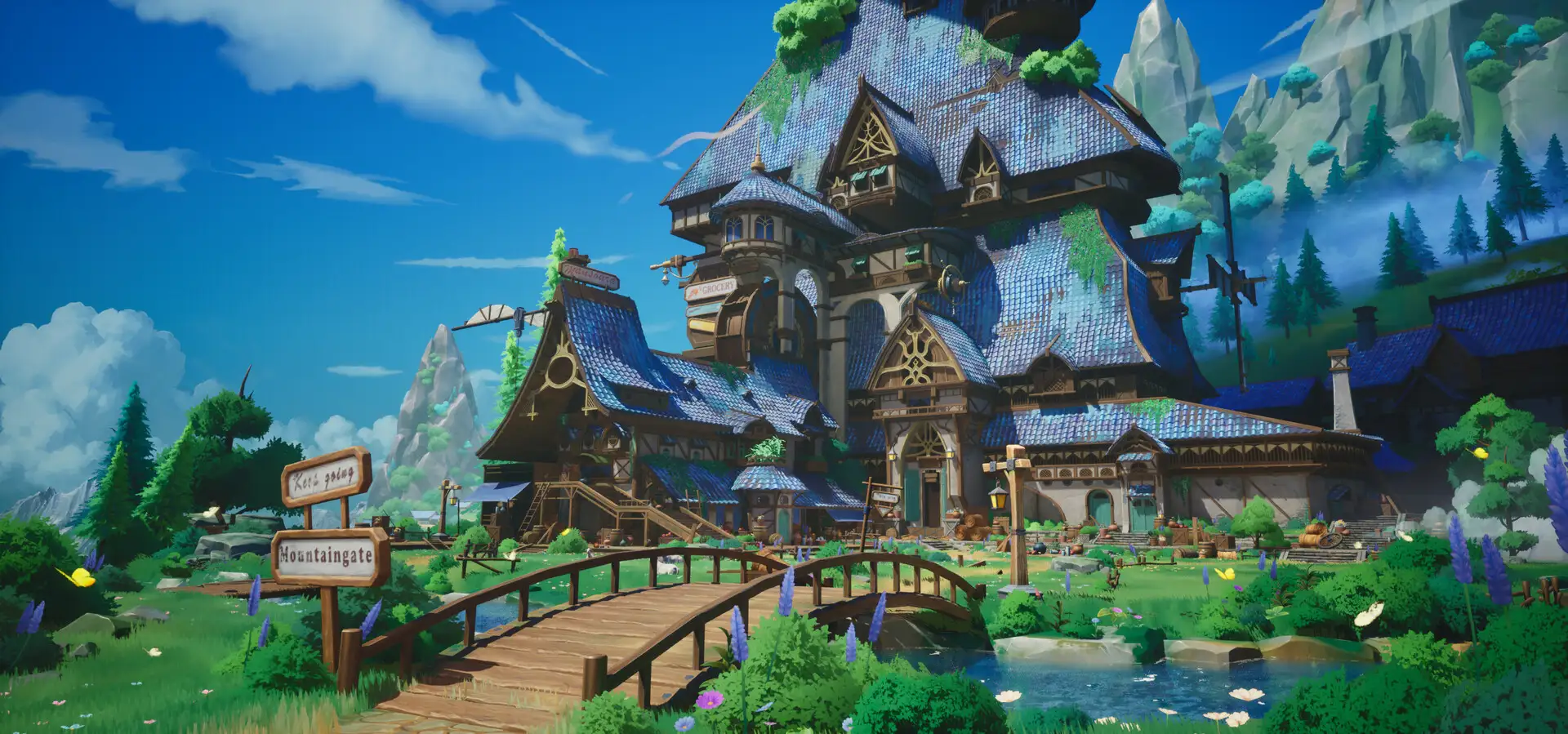 迪士尼童话画风！快来看看艺术家使用ZBrush与虚幻5打造的风格化场景-次世代模型库