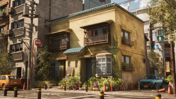 【治愈画面】这栋房子太温柔了！UE5打造的城市小屋美到窒息！