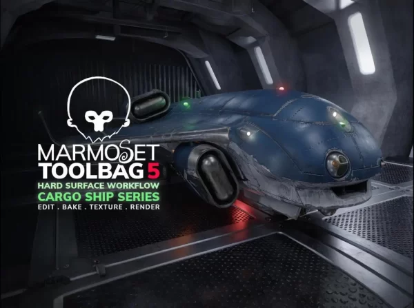 Marmoset Toolbag 5 硬表面货船模型资产烘焙与渲染全流程中文教程（6章节）