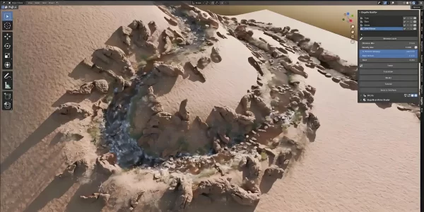 Antoine Bagattini发布Baga River Generator v2，Blender河流生成插件全面升级