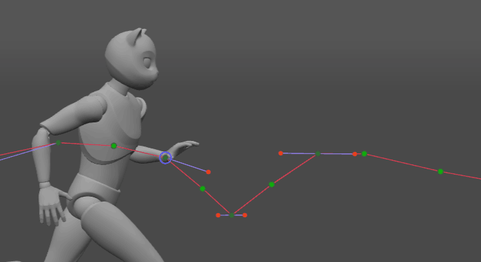 Cascadeur 2025.2 轨迹编辑模式