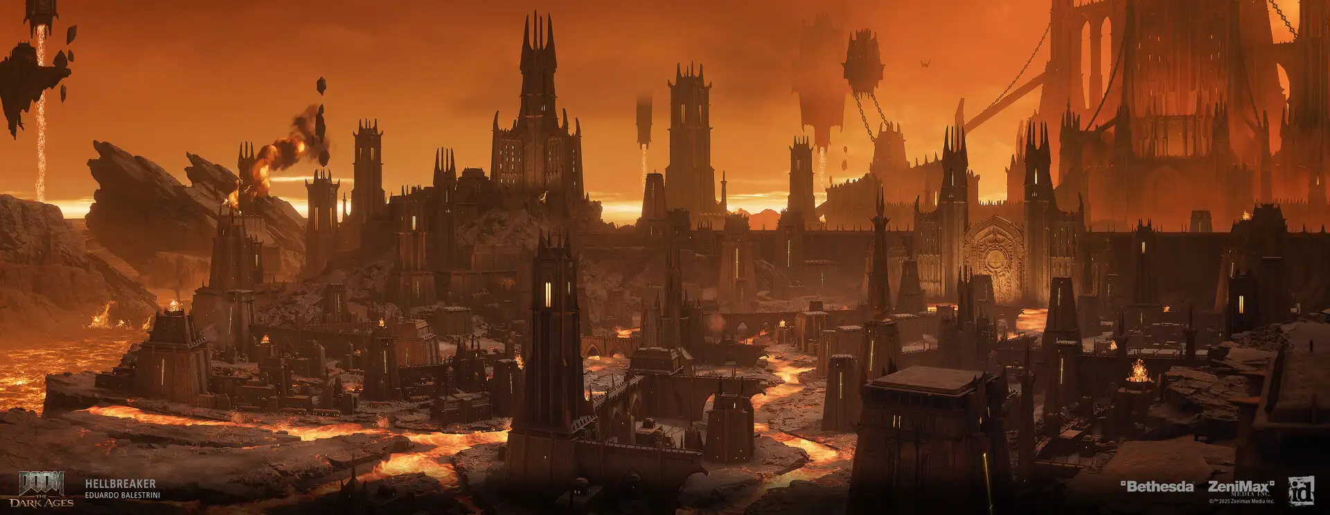 ​《毁灭战士：黑暗时代》：开发者亲手打造的艺术概念图​​，揭秘中世纪废土美学​​-次世代模型库