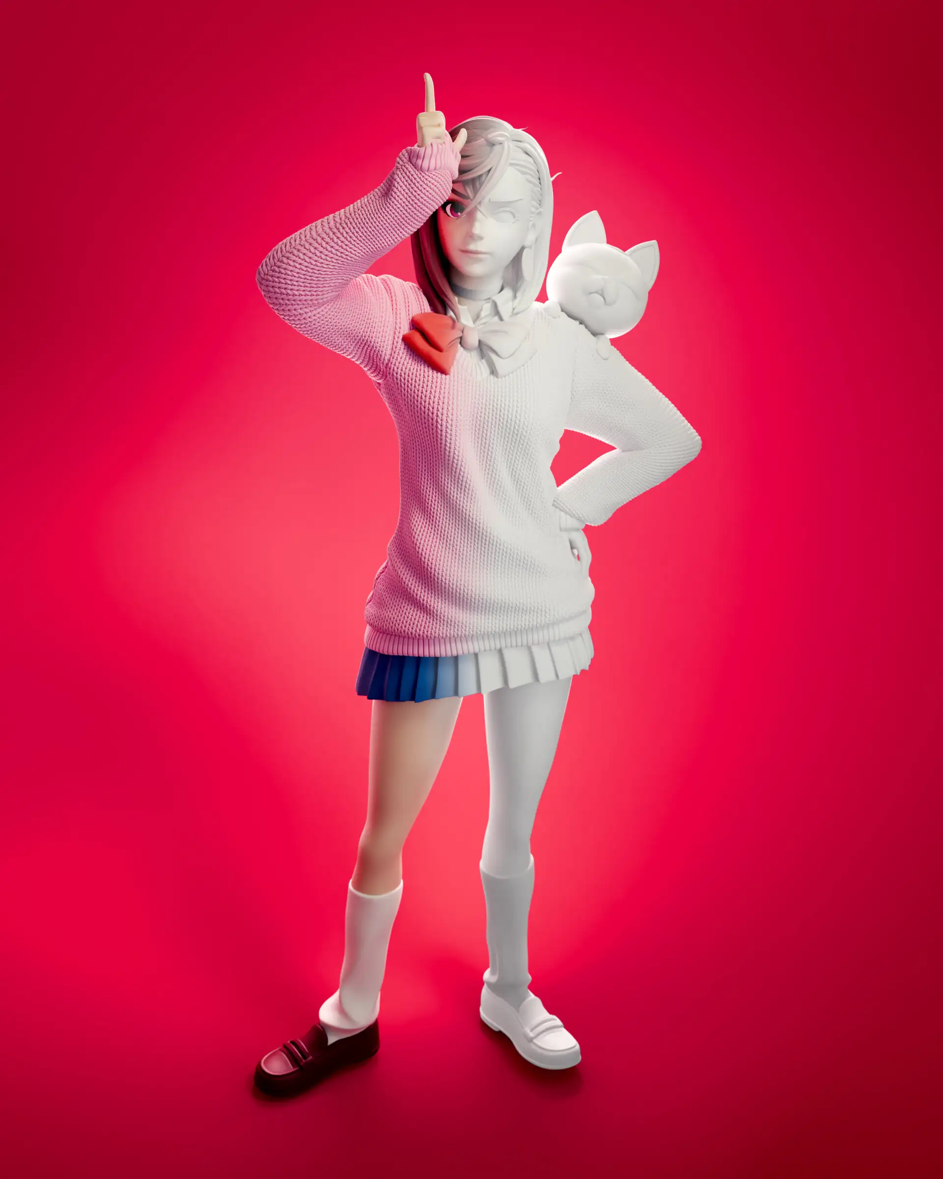 《Dandadan》中的Momo Ayase与Turbo Granny以3D形式重现-次世代模型库 Momo Ayase & Turbo Granny