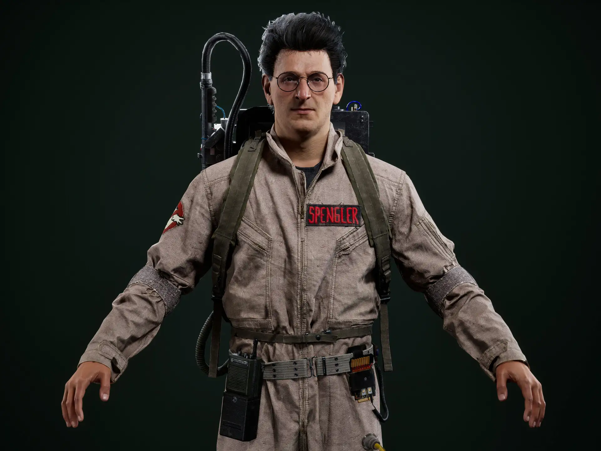 《捉鬼敢死队》主角以3D形式重现，使用ZBrush和UE 5.6制作-次世代模型库