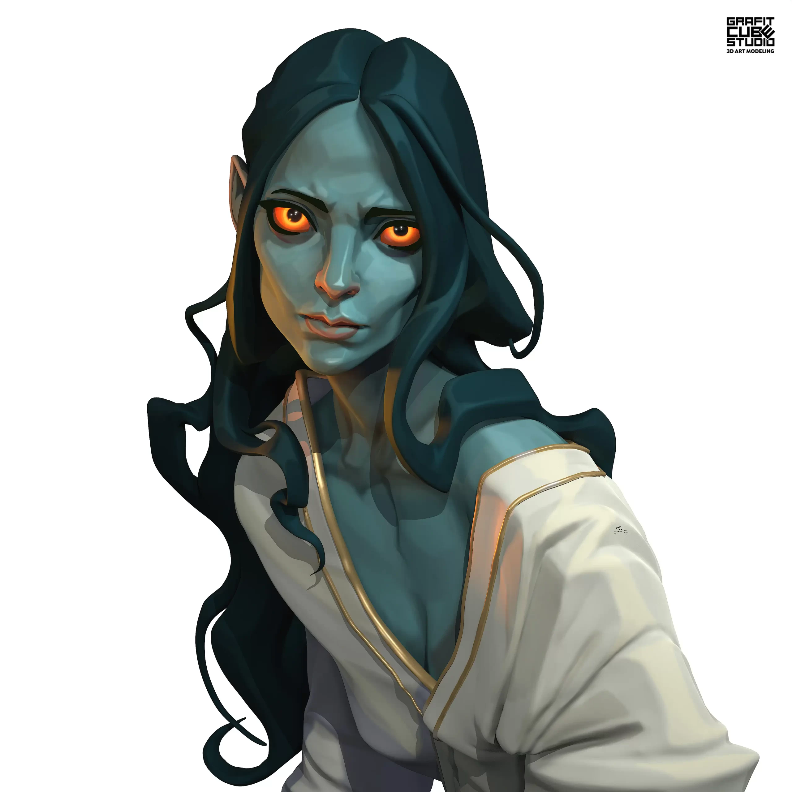 ​【3D艺术家必看】这个暗夜精灵的眼睛会说话！-次世代模型库