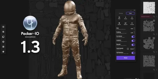 Blender用户福音：免费UV打包工具Packer-IO 1.3现已直接集成至Blender