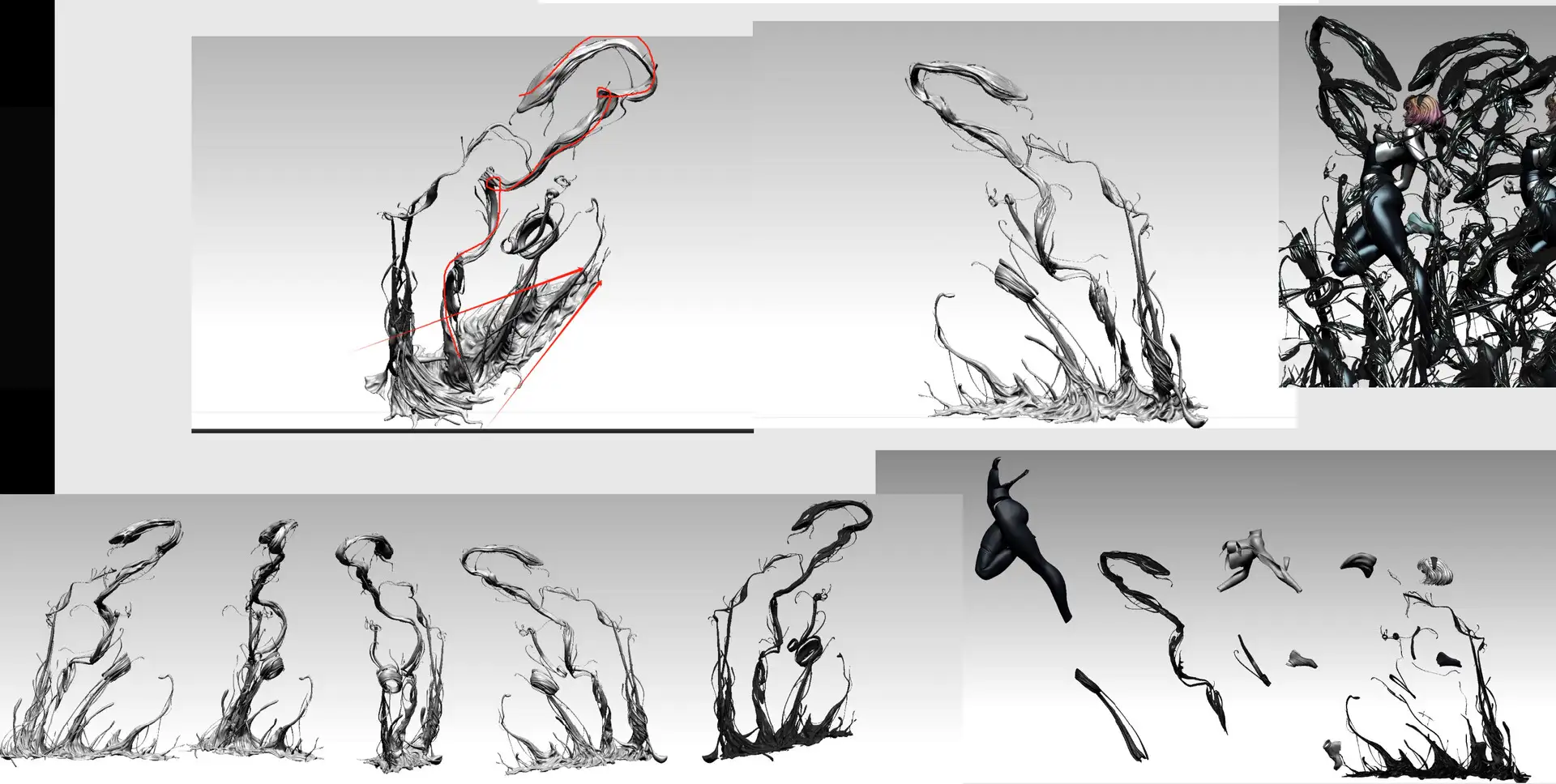​漫威漫画封面3D化！艺术家杨彬用ZBrush+虚幻引擎重现《蜘蛛格温与共生体》​​-次世代模型库