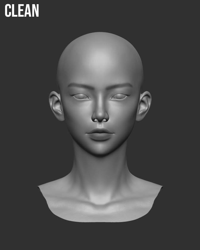 融合东西方美学的3D奇幻女祭司角色:李东贤的3D角色美学与技术工作流揭秘-次世代模型库 3D 奇幻女祭司角色头制作