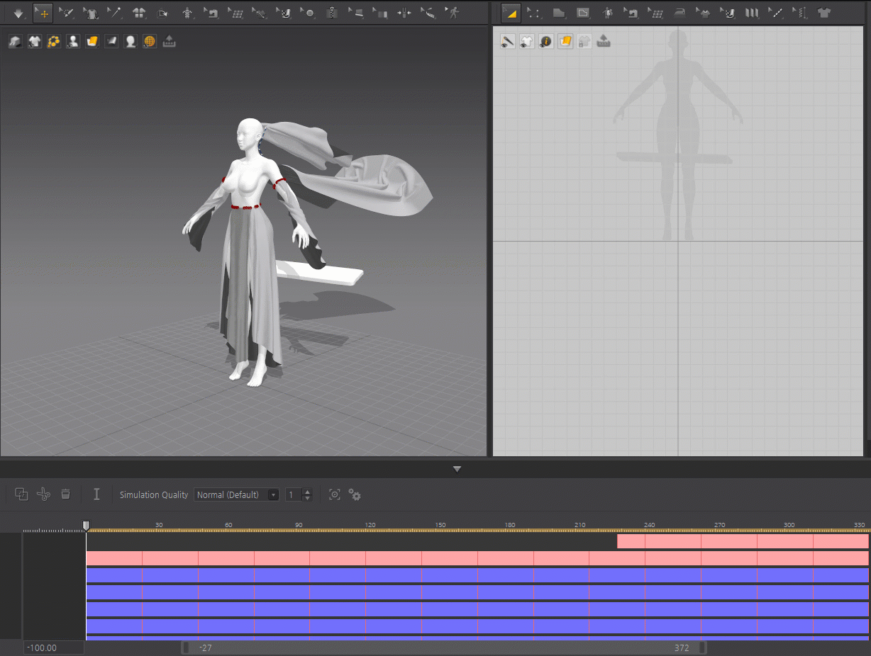 融合东西方美学的3D奇幻女祭司角色:李东贤的3D角色美学与技术工作流揭秘-次世代模型库 3D 奇幻女祭司角色服装物理模拟