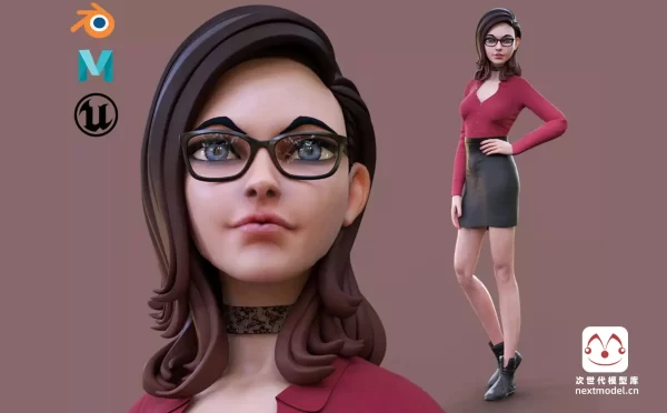 卡通风格女孩角色