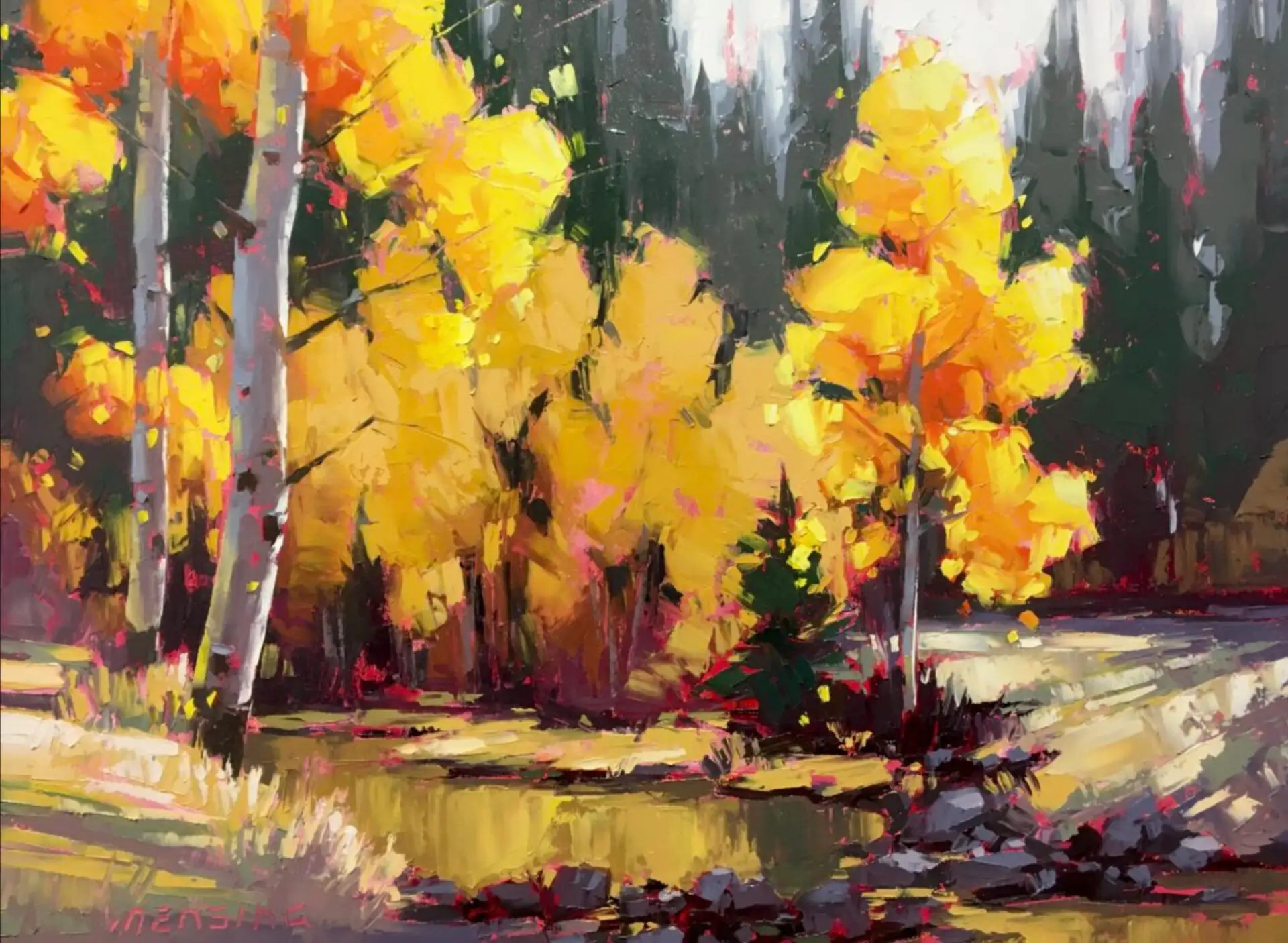 绝了!艺术家竟然用UE5与Substance 让3D景观看起来像一幅画-次世代模型库 油画效果的3D场景效果