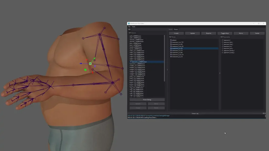 MetaHuman for Maya插件重磅更新！新增Pose Editor姿态编辑器！-次世代模型库