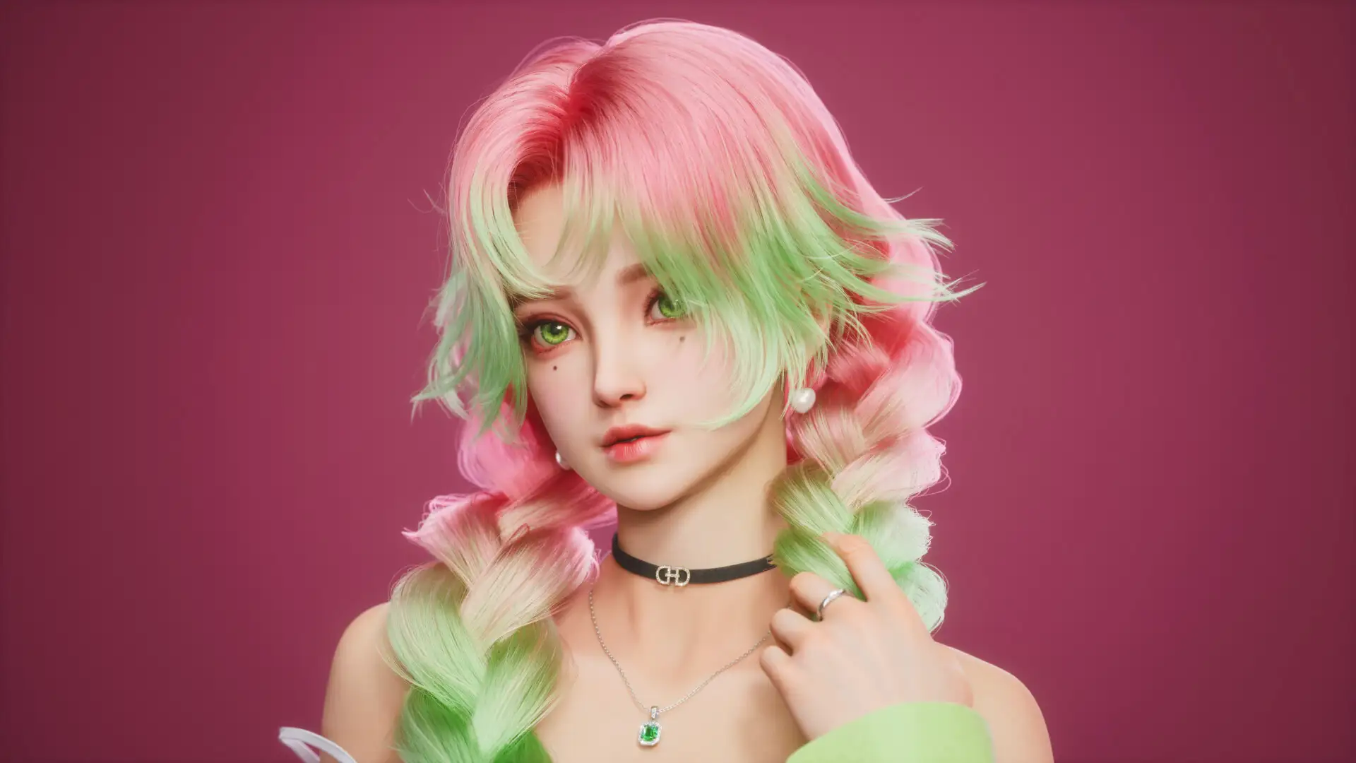 3D艺术家使用Maya与UE5重塑《鬼灭之刃》恋柱蜜璃-次世代模型库